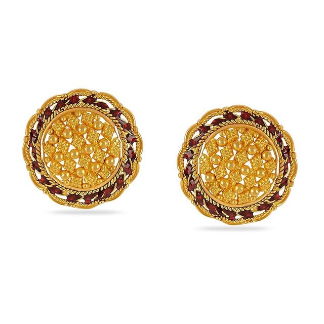 Tanishq 22KT Gold Earrings 