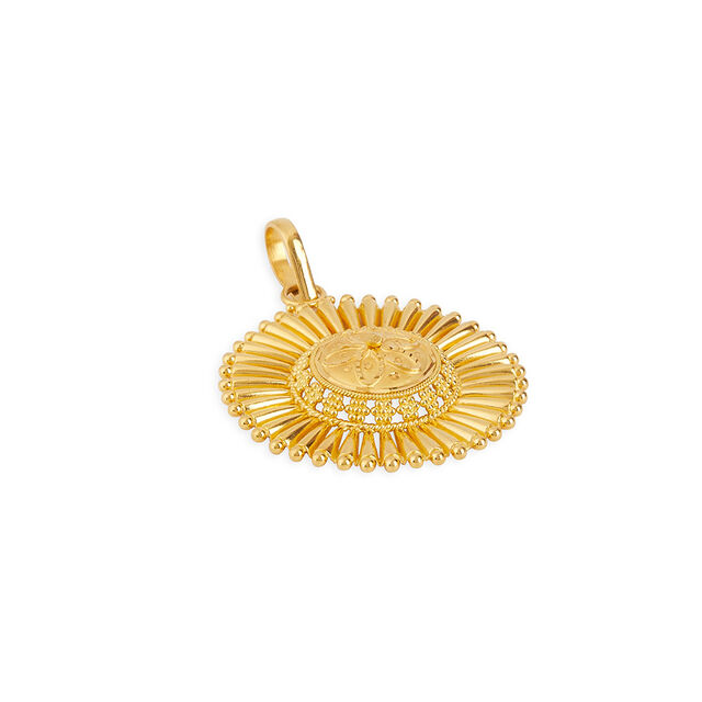Sunlit Grace Gold Pendant and Earrings Set 5
