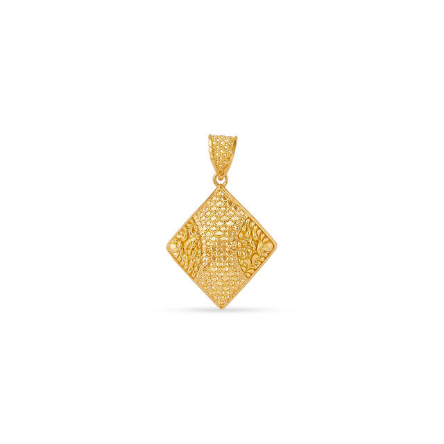 Geometric Elegance Gold Pendant and Earrings Set 2