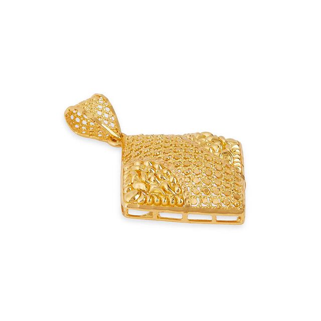 Geometric Elegance Gold Pendant and Earrings Set 5