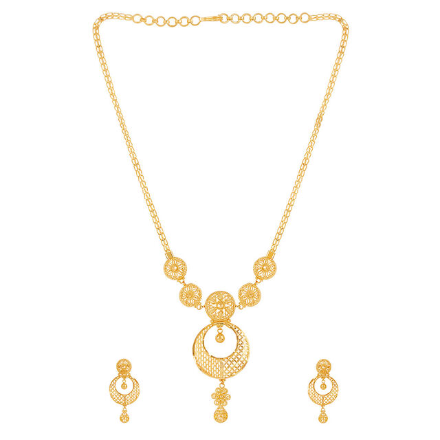 Majestic Elegance Gold Necklace Set 