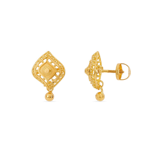 Tanishq 22KT Gold Earrings for Women 2