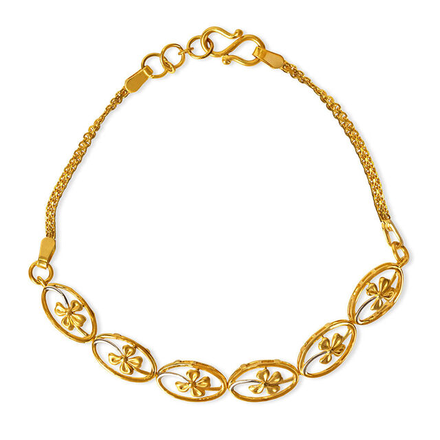 Oval Charm Gold Bracelet 2