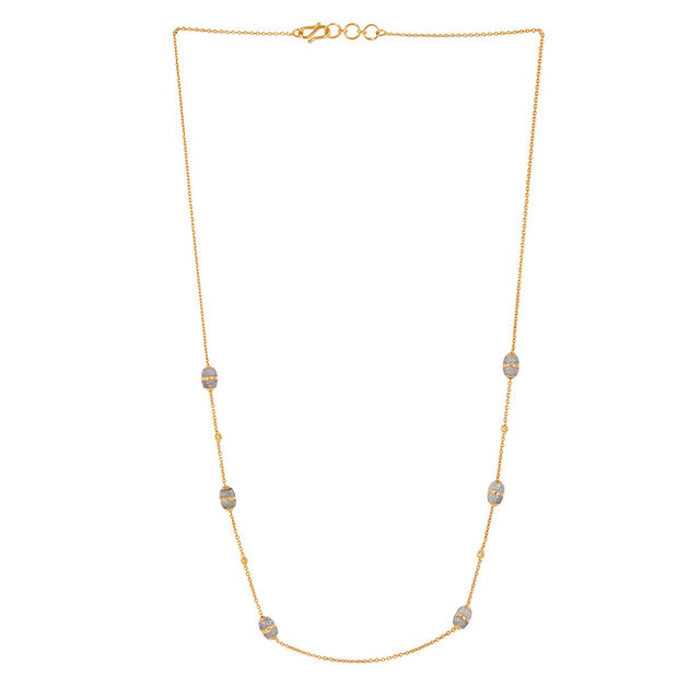 Delicate Beaded Gold Chain 