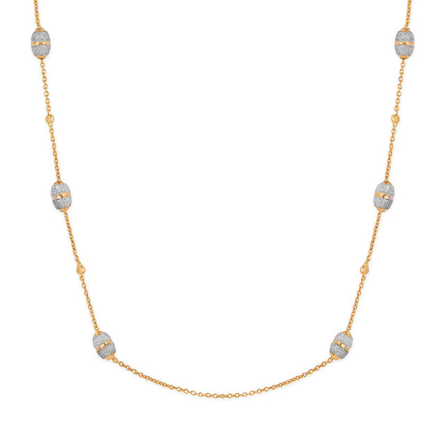 Delicate Beaded Gold Chain 2