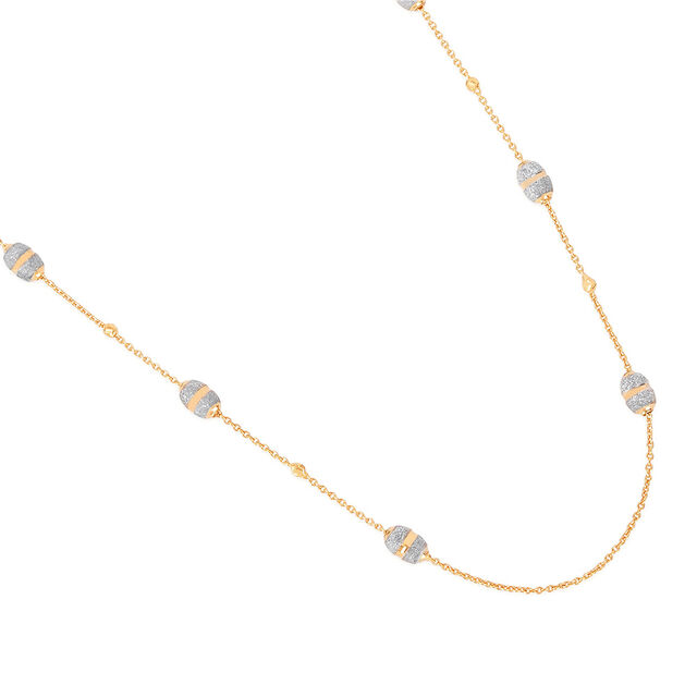 Delicate Beaded Gold Chain 3