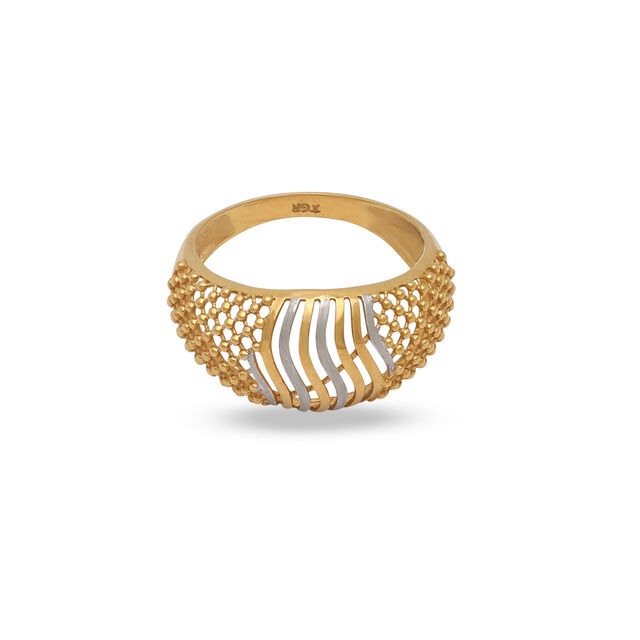 Fluid Wave and Honeycomb Ring 3