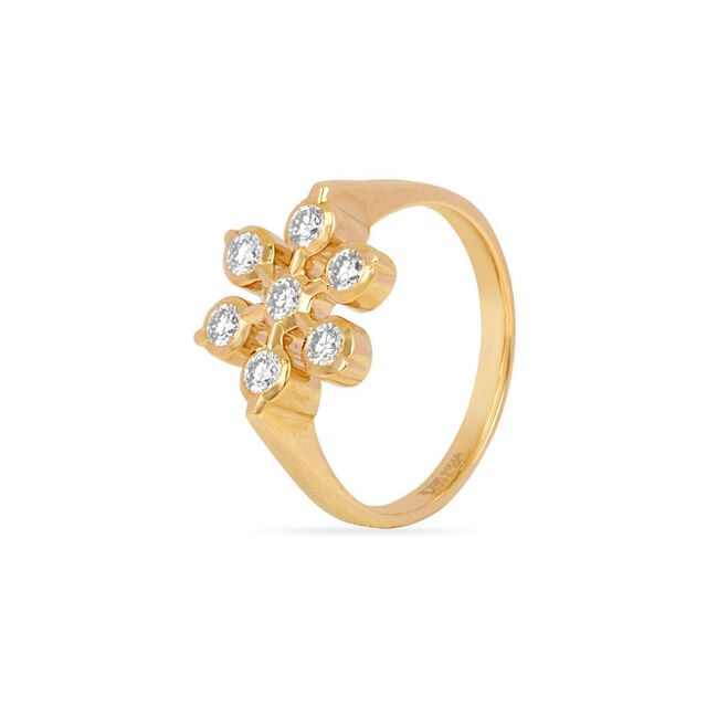 Tanishq 22KT Diamond Finger Ring for Women 3