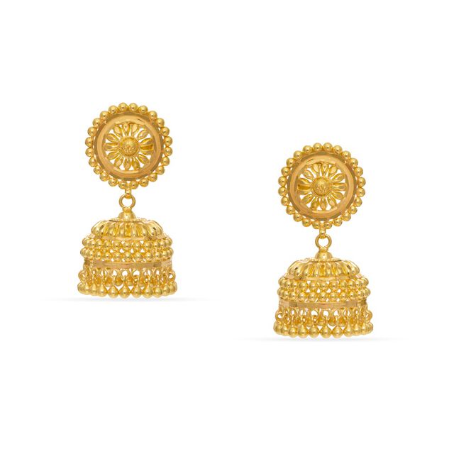 Tanishq 22KT Gold Earrings 
