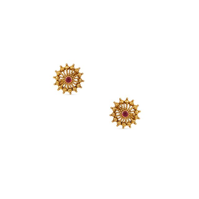 Tanishq 22KT Gold Earrings 