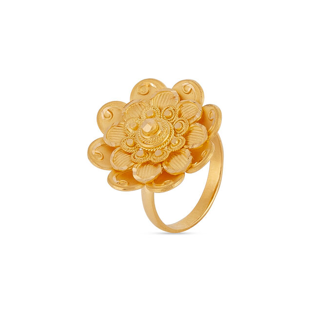 Tanishq 22KT Gold Finger Ring for Women 2