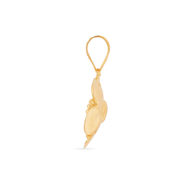 Fivefold Floral Gold Pendant and Earrings Set 3
