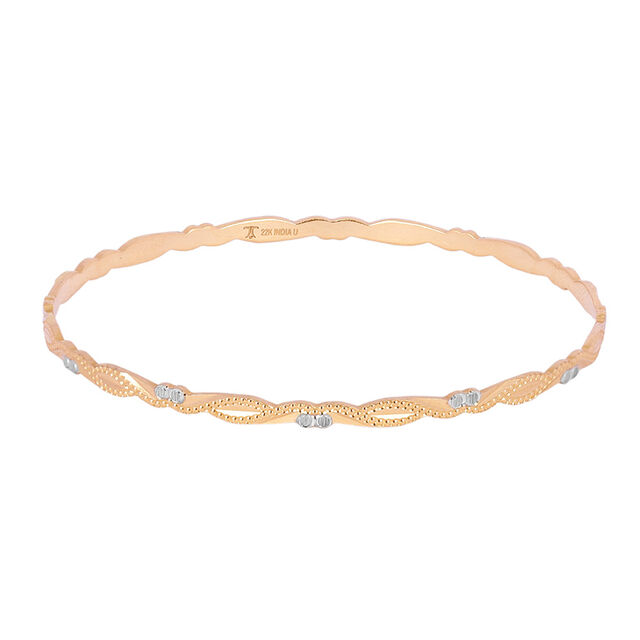 Twisted Elegance Gold Bangles 