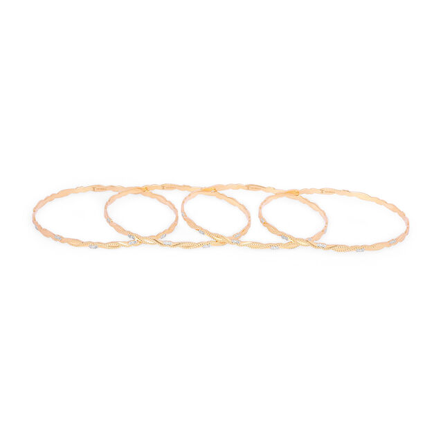 Twisted Elegance Gold Bangles 4