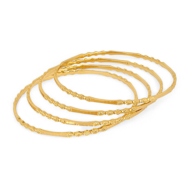 Luminous Mesh Gold Bangles 4