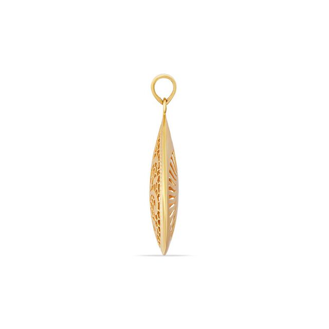 Tanishq 22KT Gold Pendant and Earrings Set 3