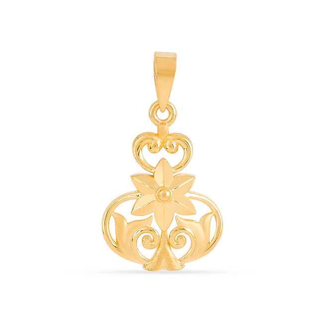 Bloom Crest Gold Pendant 