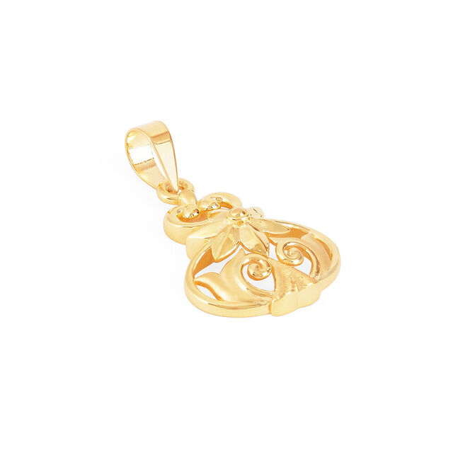 Bloom Crest Gold Pendant 2