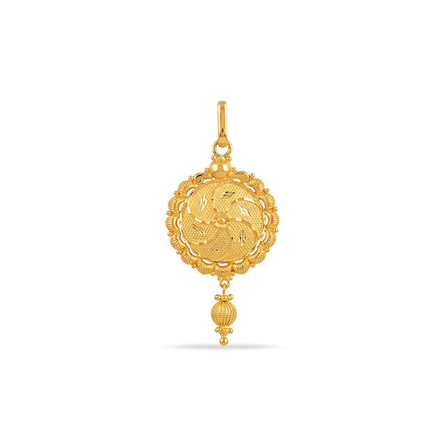 Vintage Swirl Gold Pendant 