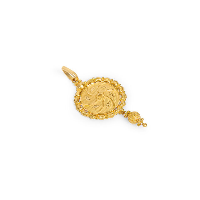 Vintage Swirl Gold Pendant 2