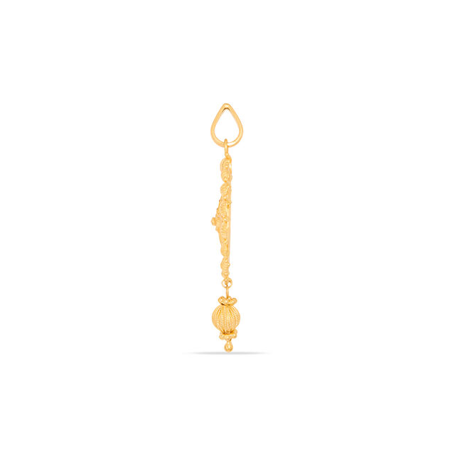 Vintage Swirl Gold Pendant 4