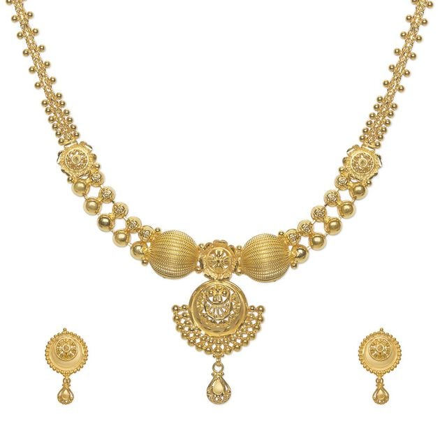 Tanishq 22KT Gold Necklace Set 2
