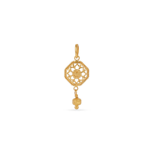 Floral Medley Gold Pendant 