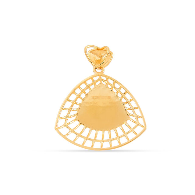 Bloom Grid Gold Pendant 3