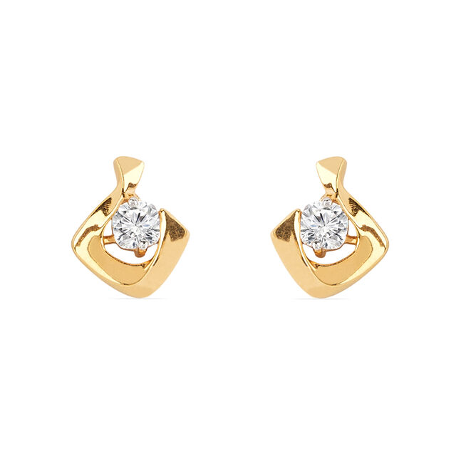 Tanishq 22KT Gold Pendant and Earrings Set 3