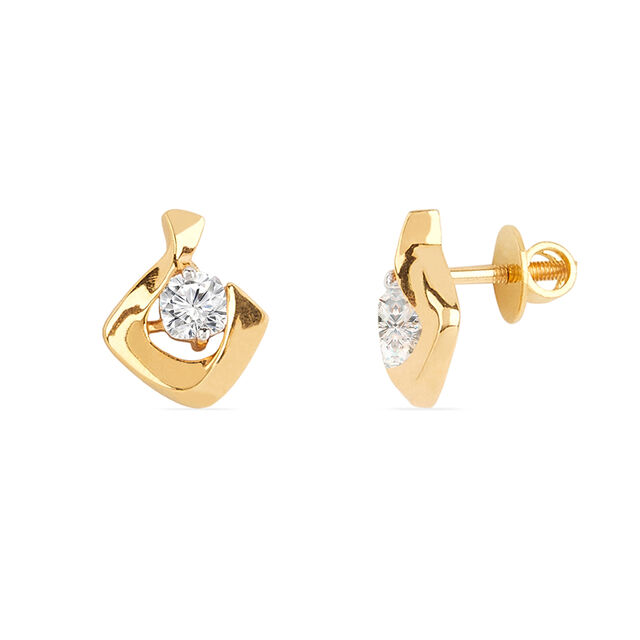 Tanishq 22KT Gold Pendant and Earrings Set 4