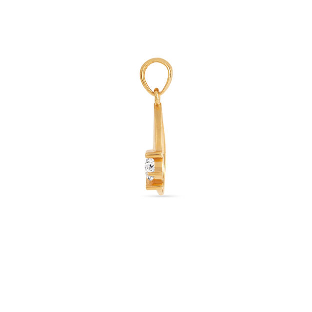 Tanishq 22KT Gold Pendant and Earrings Set 2