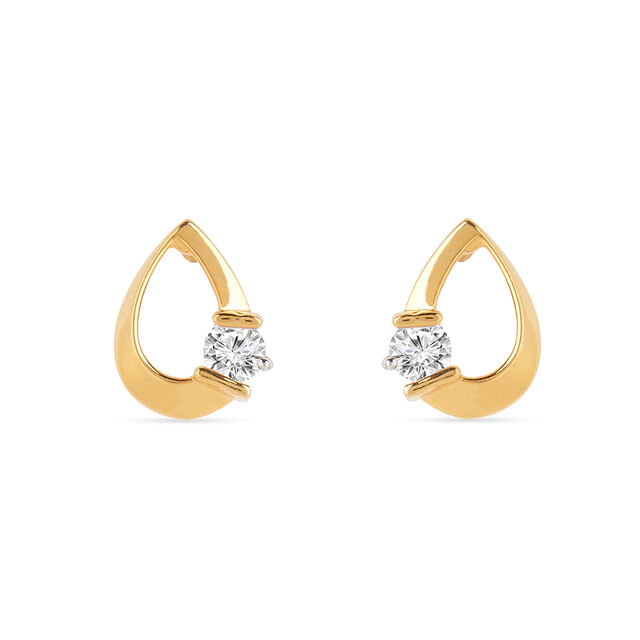 Tanishq 22KT Gold Pendant and Earrings Set 4