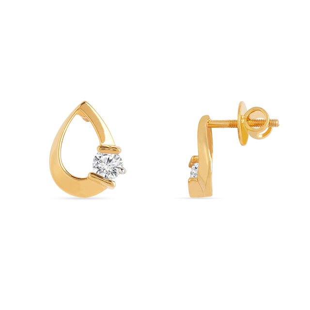 Tanishq 22KT Gold Pendant and Earrings Set 5