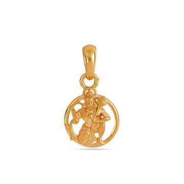 Veer Hanuman Gold Pendant for Men