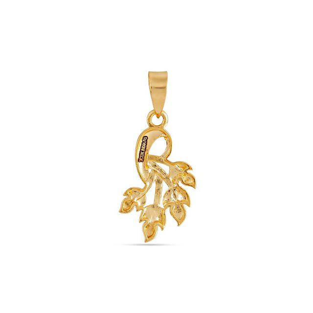 Graceful Leaf Gold Pendant 4
