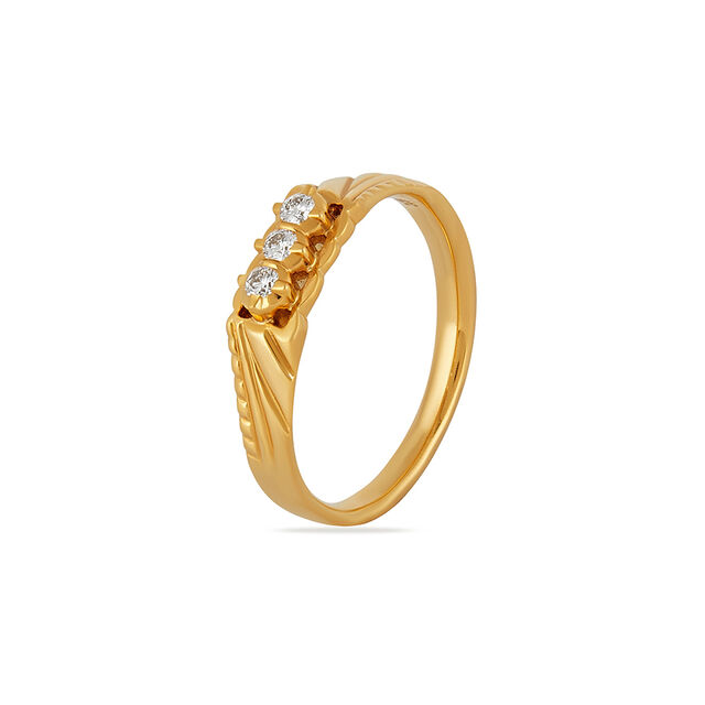 Tanishq 22KT Diamond Finger Ring for Men 2