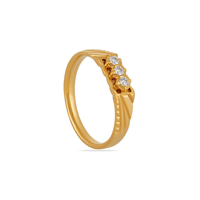 Tanishq 22KT Diamond Finger Ring for Men 3