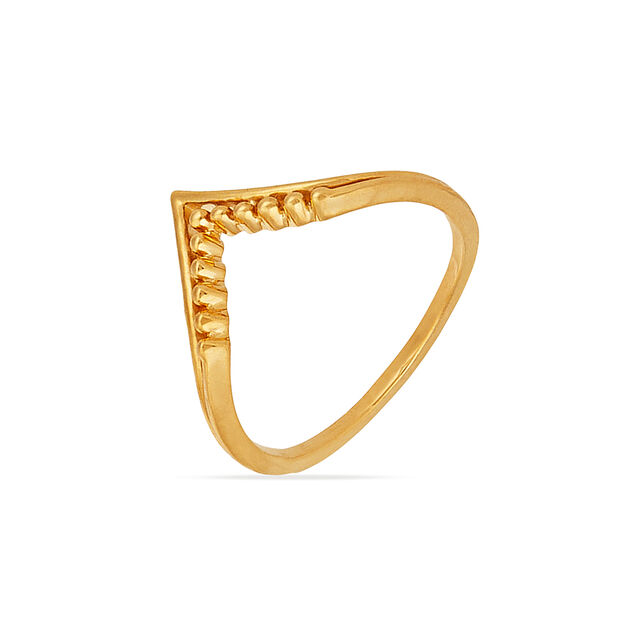 Tanishq 22KT Gold Finger Ring for Women 4