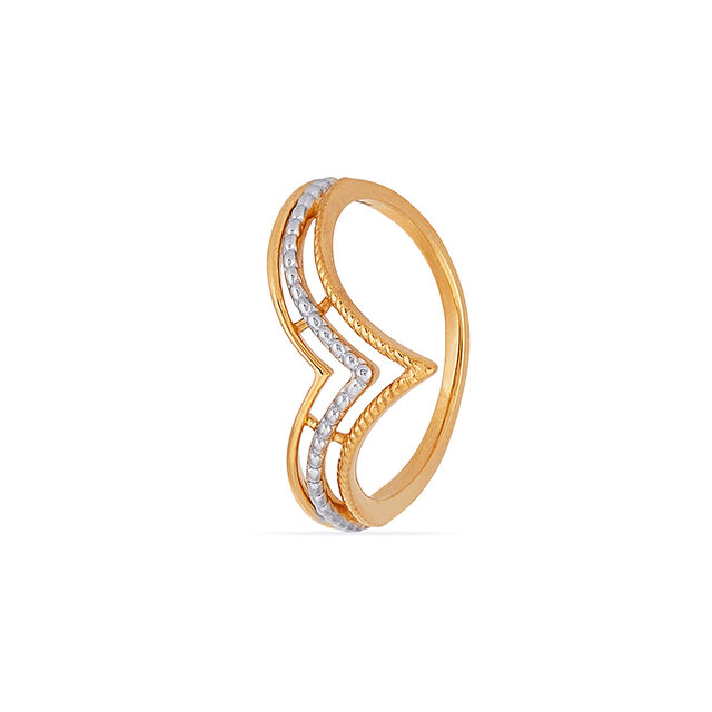 Tanishq 22KT Gold Finger Ring for Women 2