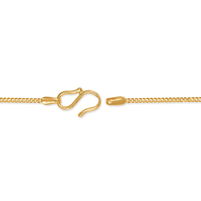 Heart And Infinity Pattern Motif Gold Pendant with Chain for Kids 4