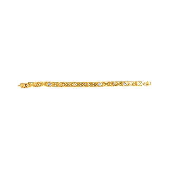 Contemporary Geometric Gold Bracelet