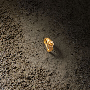 Tanishq Legacy Woven in a Ring Men's 22KT Yellow Gold Finger Ring