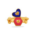22K Gold Kids Ring with Blue and Red Gemstones 2