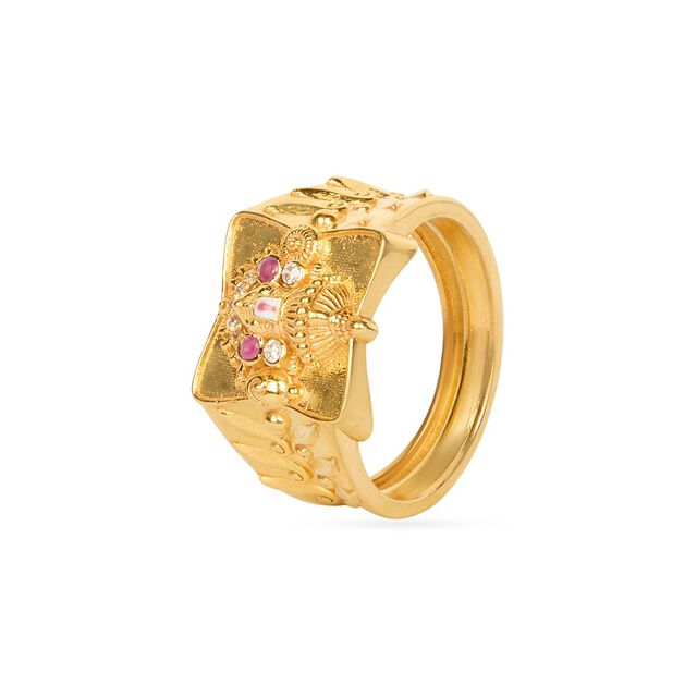Tanishq 22KT Gold Finger Ring for Women 2