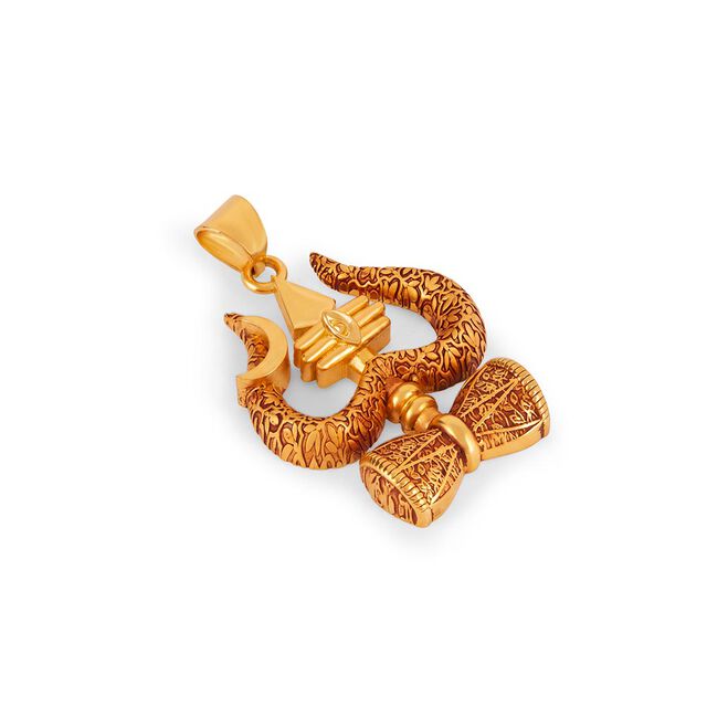 Trishul Harmony Gold Pendant 4