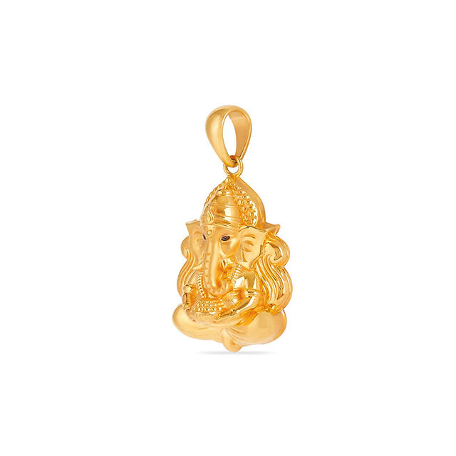 Ornate Ganesha Gold Pendant 2