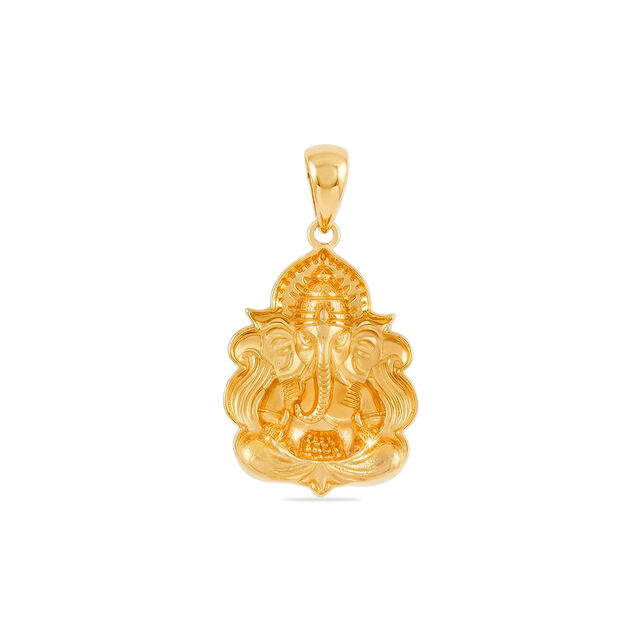 Ornate Ganesha Gold Pendant 3