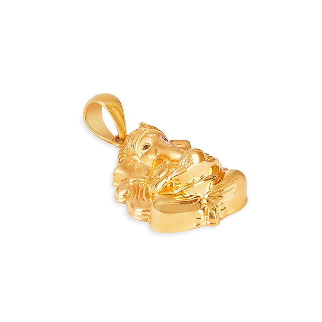Ornate Ganesha Gold Pendant 4