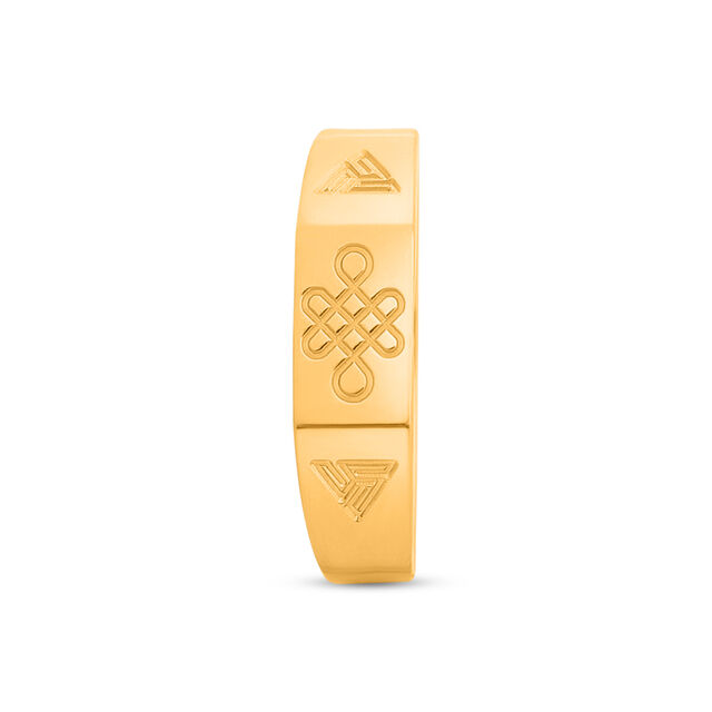 Engraved Geometric Band Ring