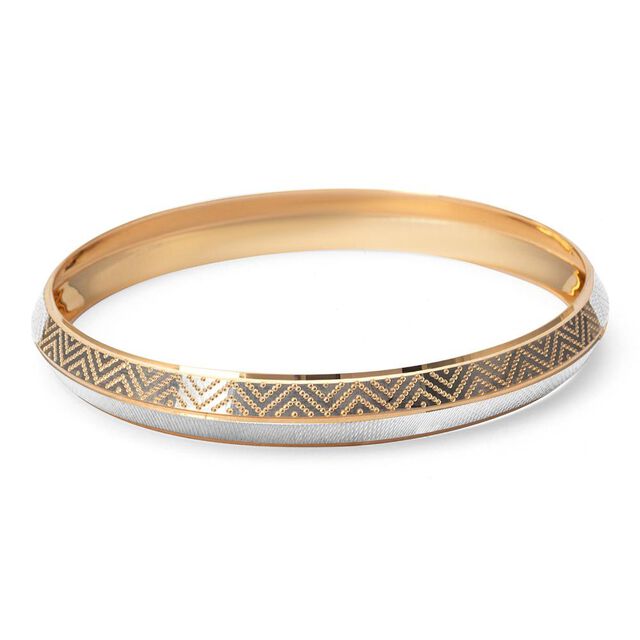 Sleek Precision Men's Geometric Kada 
